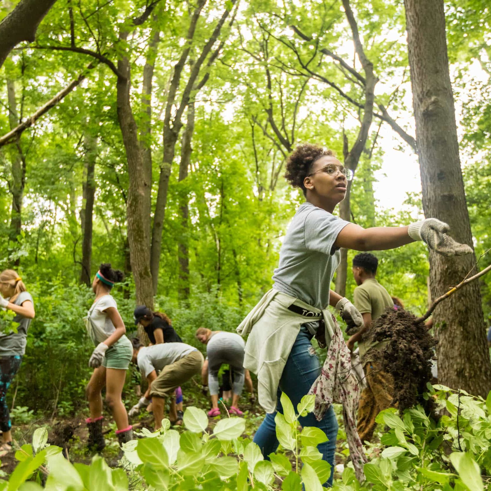 YMCA students canoeing and exploring the woods along Mississippi River¶2019 Annual Report option - Youth Careers